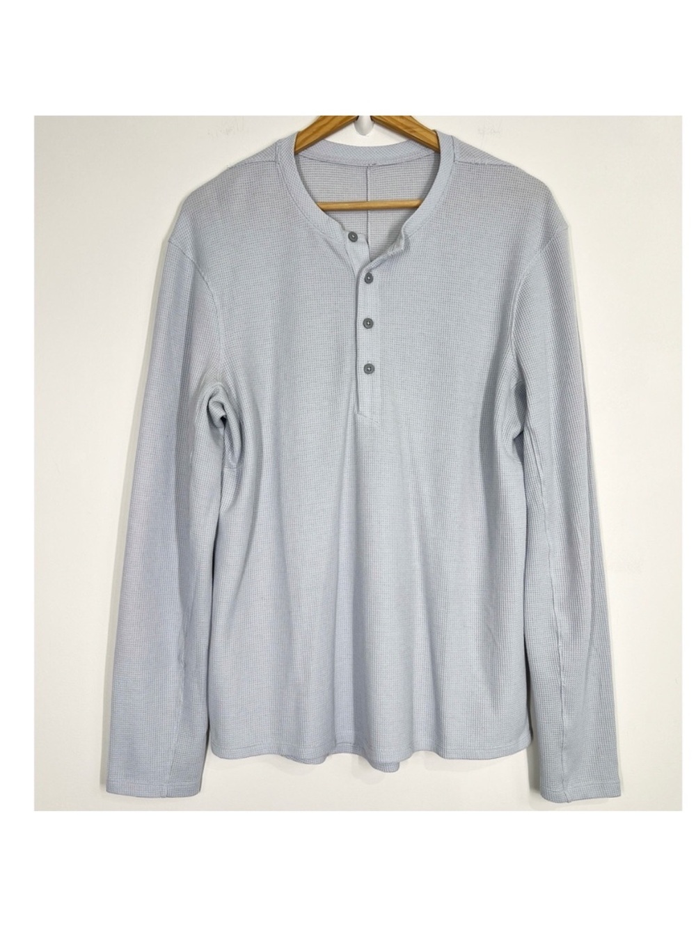 Lululemon Shift Stitch Henley Heathered Core Ultra Light Grey - Picture 2 of 12